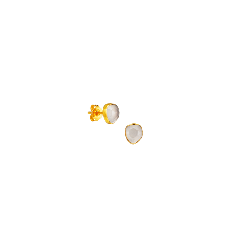 weiße Mini-Ohrstecker