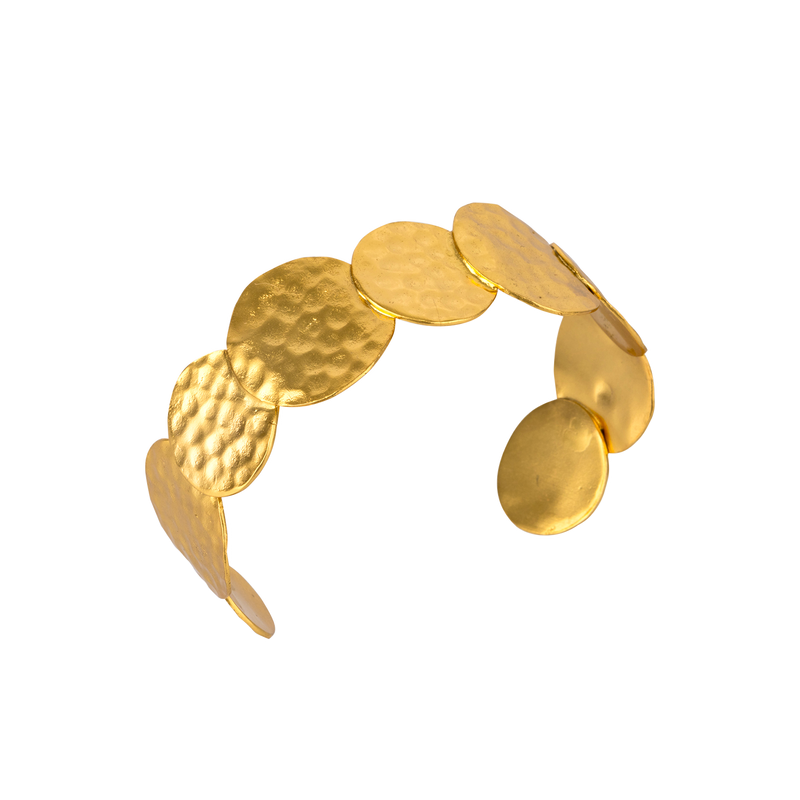 Bracelet en plaques martelées