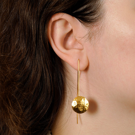 boucles d'oreilles créoles rondes et longues