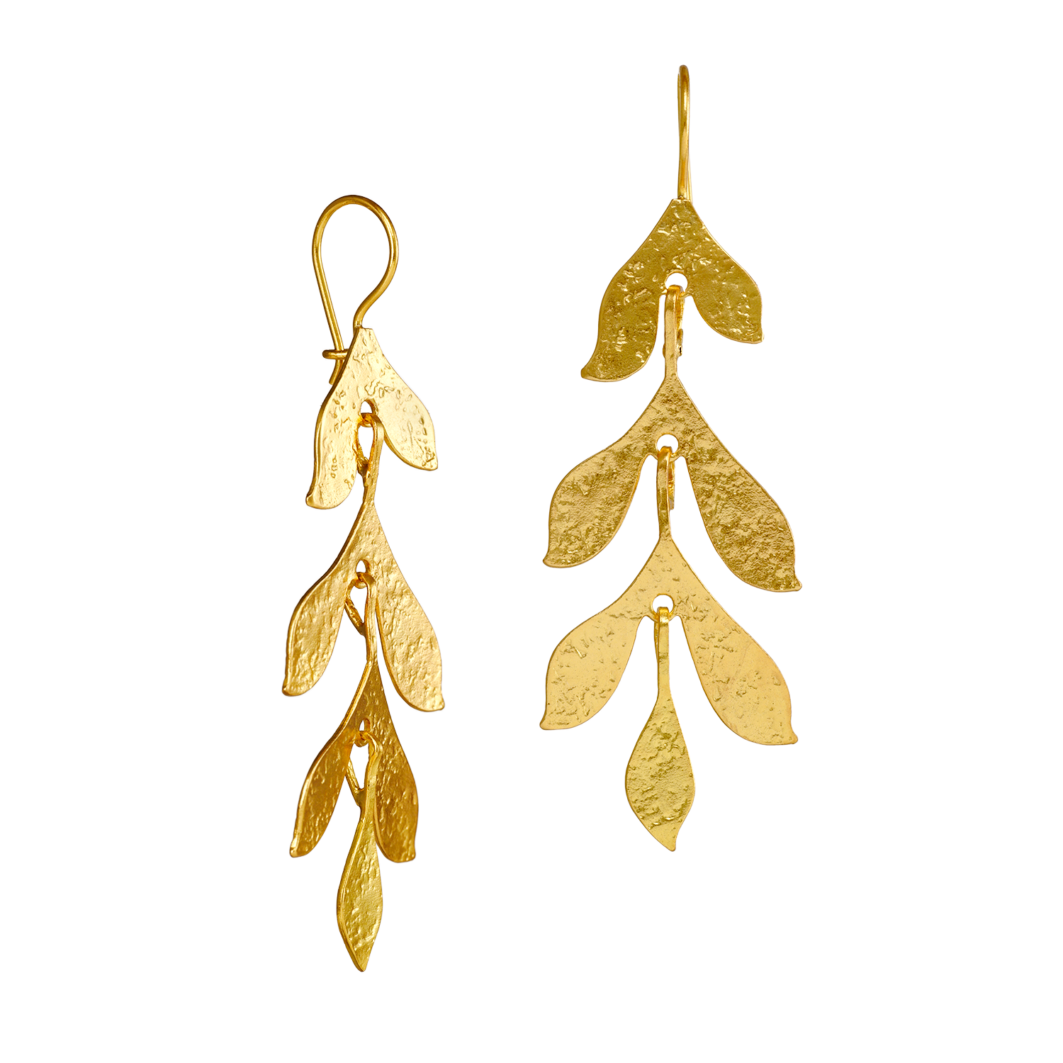 Boucles d'oreilles guirlande de feuilles