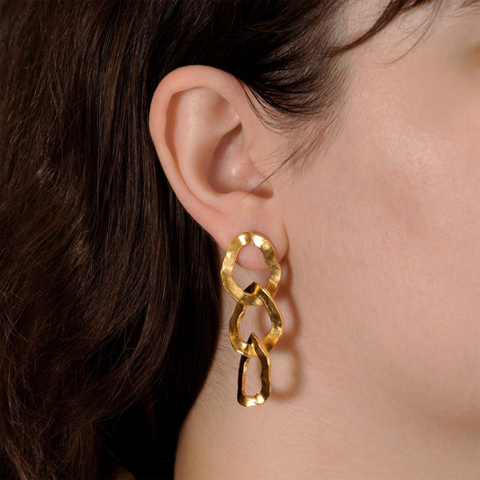 boucles d'oreilles à maillons de chaîne