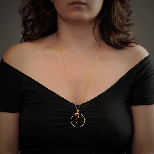 Collier anneau serpent