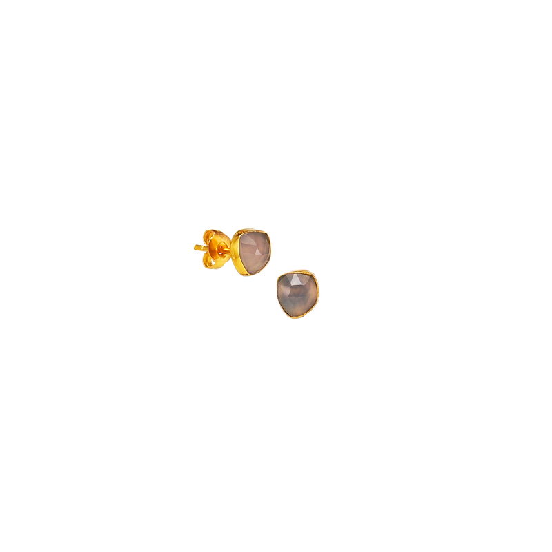 graue Mini-Ohrstecker