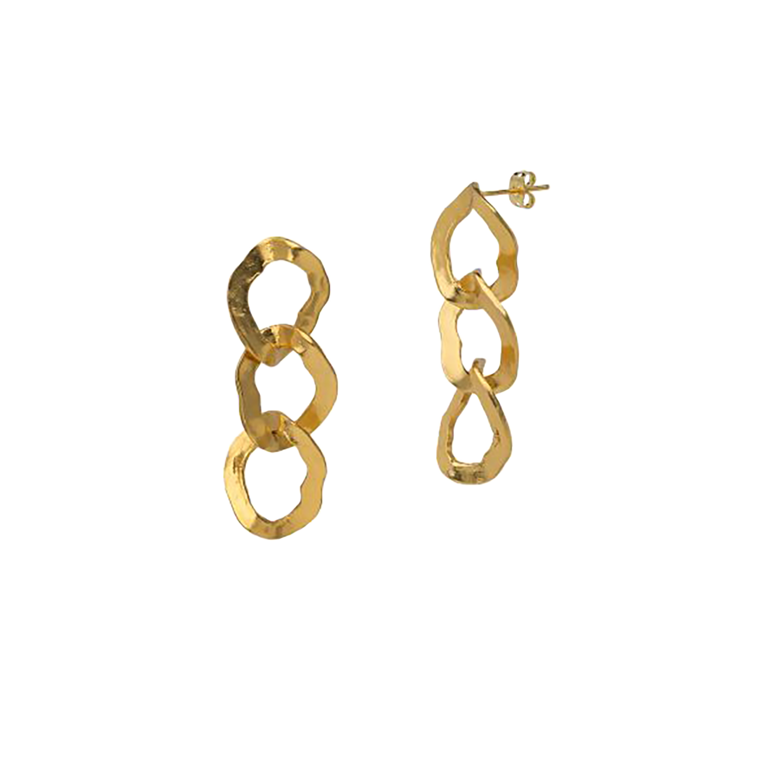 boucles d'oreilles à maillons de chaîne