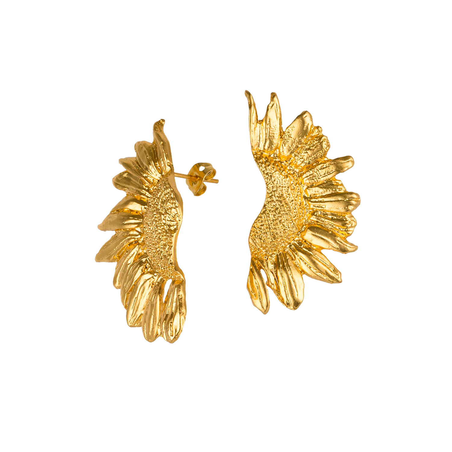 boucles d'oreilles tournesol fendues