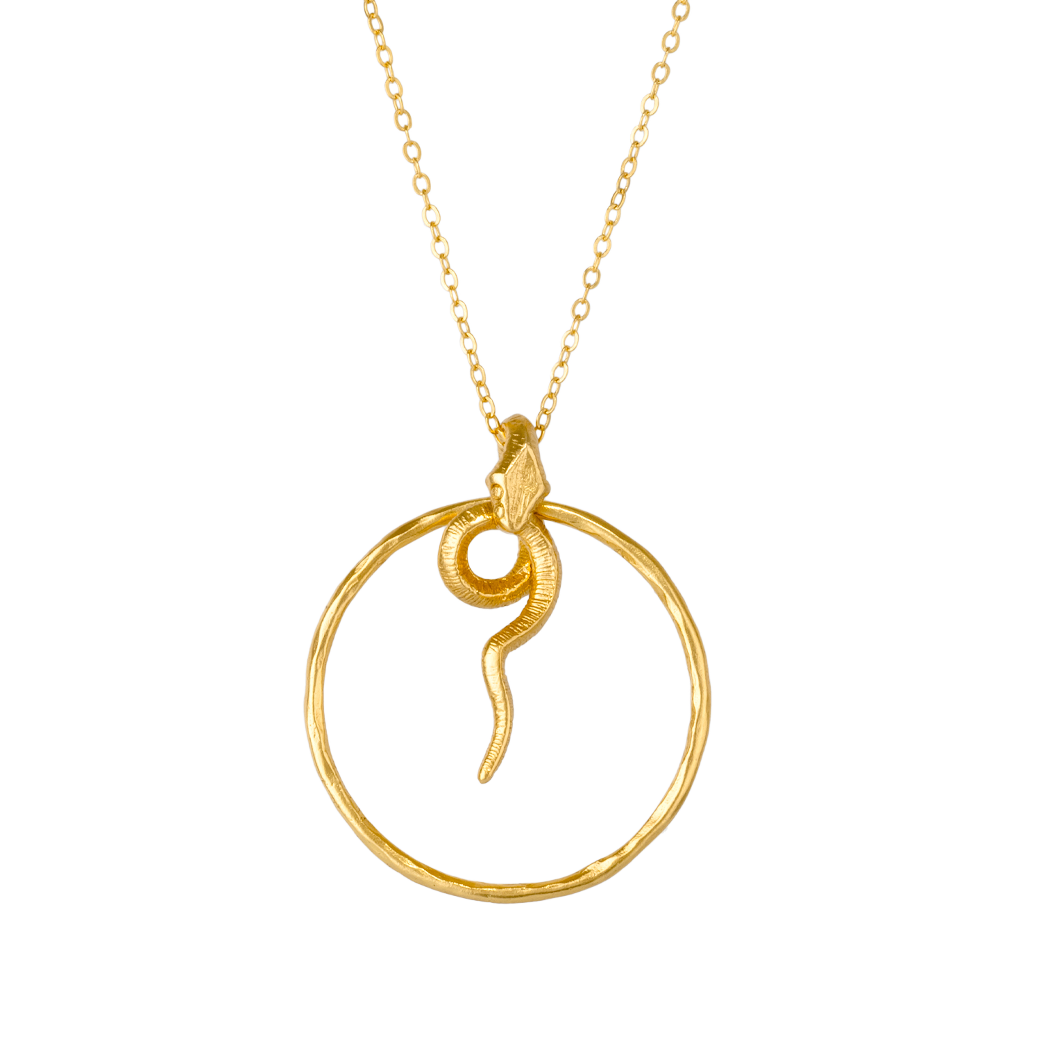 Collier anneau serpent