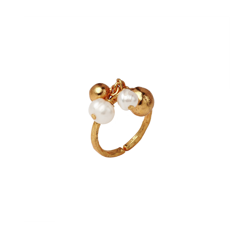 bague perle rebondissante