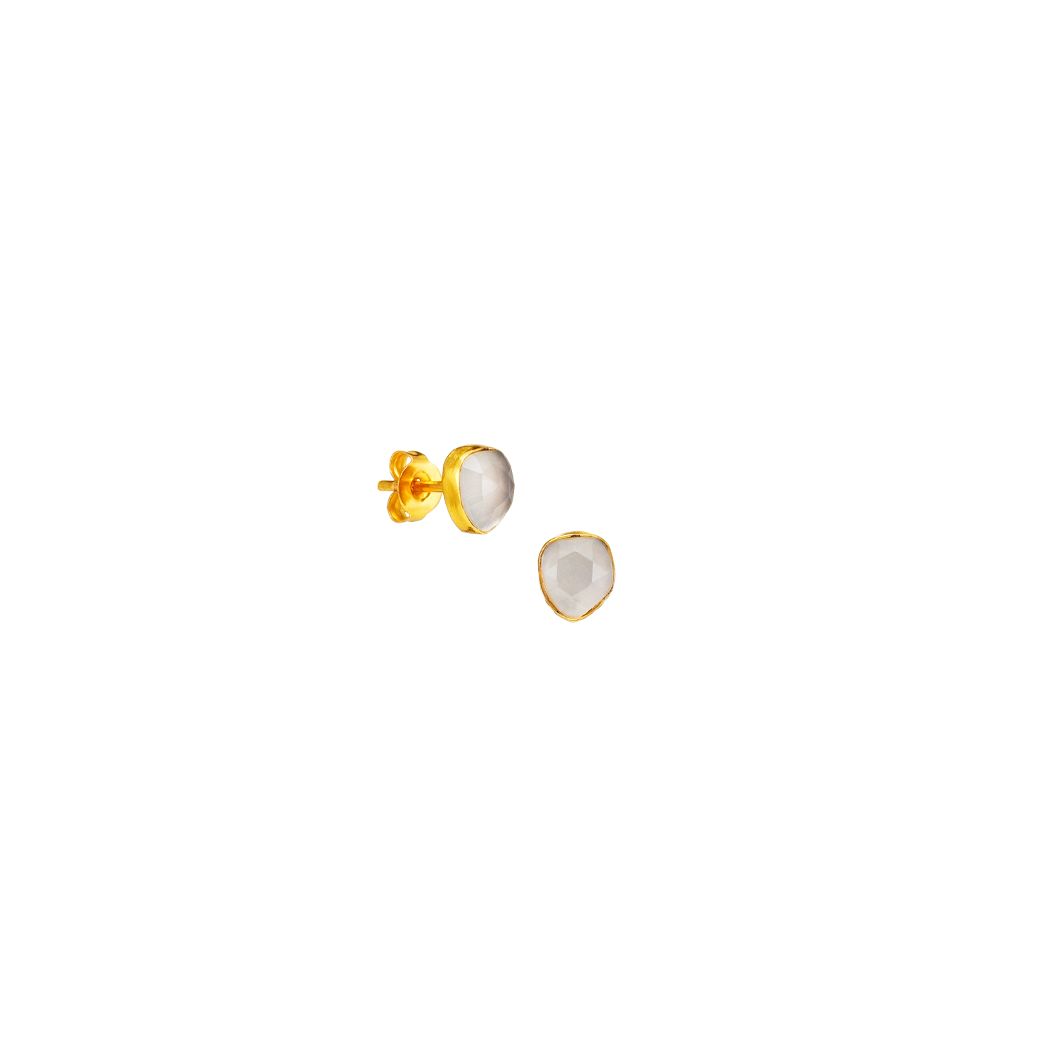 weiße Mini-Ohrstecker
