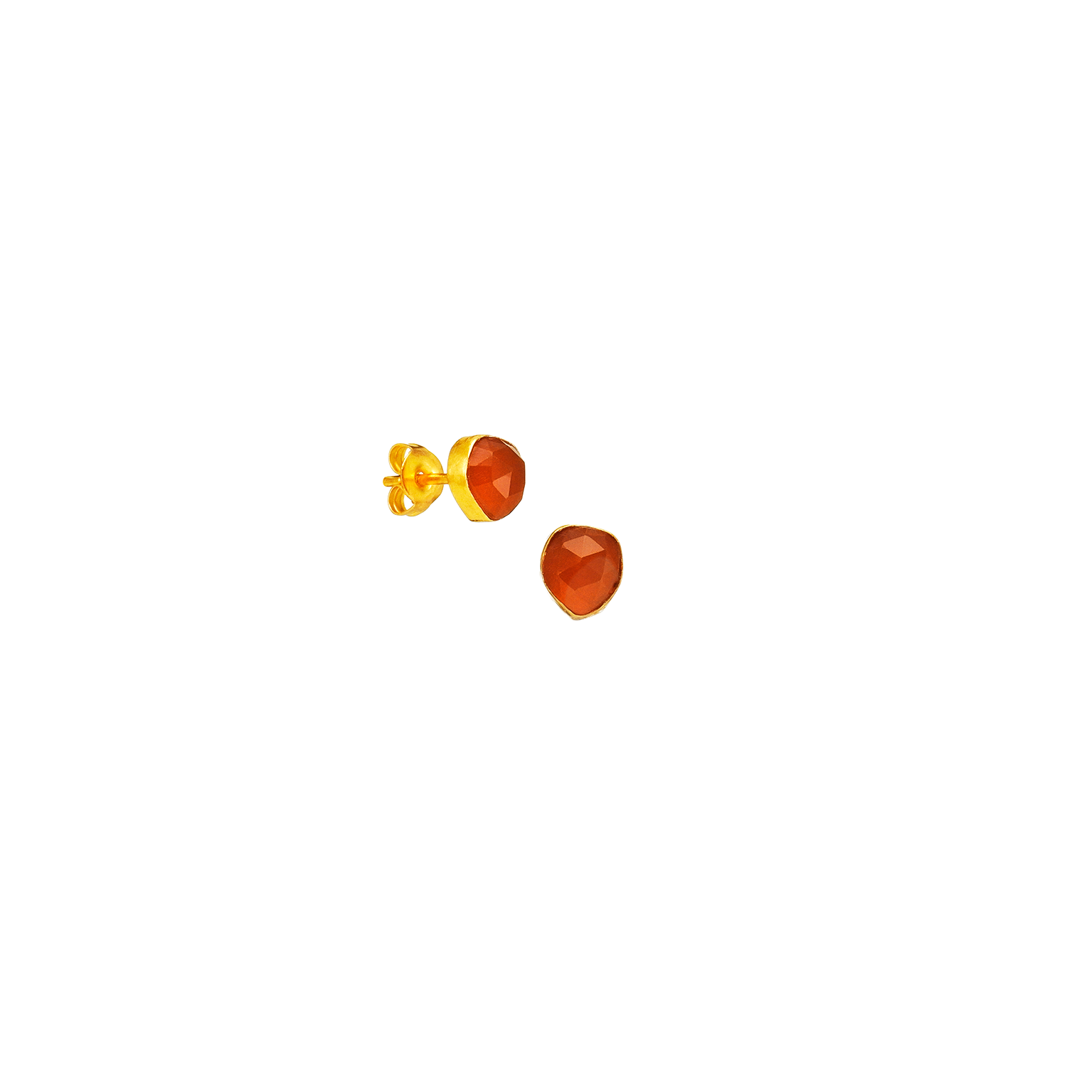 mini boucles d'oreilles à tige orange