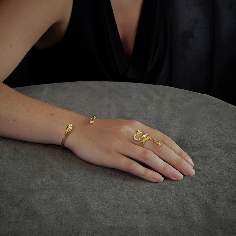 doppelköpfiger Schlangenarmreif